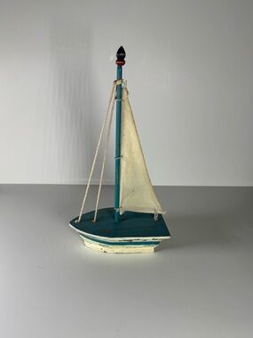 Wooden Sailboat Decor, Handmade Nautical Decor Sailing Boat Decoration